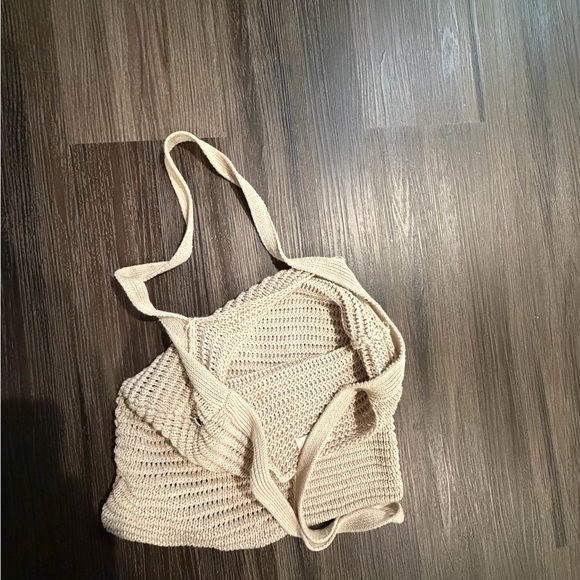 Onia ‘Linen’ Tan Knit Tote Bag - Picture 4 of 5